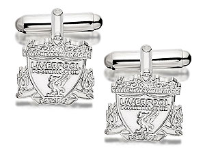 Sterling Silver Liverpool FC Swivel Link Cufflinks - 102247