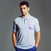 Chelsea Golf ClimaLite Angular Polo Lt Blue