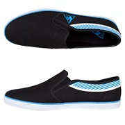 Le Coq Sportif Cabourg ll Stripes Plimsols - Black/Malibu Blue