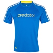 adidas Predator Climalite Tee - Prime Blue S12/White/Vivid Yellow