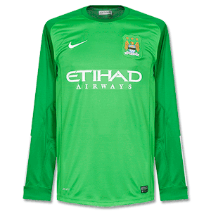 Man City Boys Away GK Shirt 2013 2014