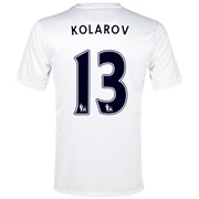Manchester City Cup Away Shirt 2013/14 - Junior White with Kolarov 13 printing