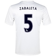 Manchester City Cup Away Shirt 2013/14 - Junior White with Zabaleta 5 printing