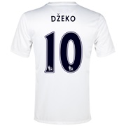 Manchester City Cup Away Shirt 2013/14 White with Dzeko 10 printing