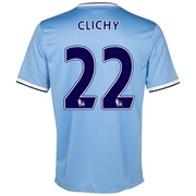Manchester City Home Shirt 2013/14 - Junior with Clichy 22 printing