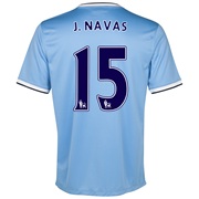 Manchester City Home Shirt 2013/14 - Junior with J.Navas 15 printing