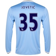 Manchester City Home Shirt 2013/14 - Long Sleeved with Jovetic 35 printing