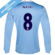 Manchester City Home Shirt 2013/14 - Long Sleeved with Nasri 8 printing