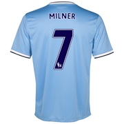 Manchester City Home Shirt 2013/14 - Womens with Milner 7 printing