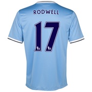 Manchester City Home Shirt 2013/14 with Rodwell 17 printing