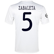 Manchester City UEFA Champions League Cup Away Shirt 2013/14 - Junior White with Zabaleta 5 printing