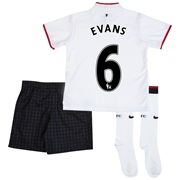 Manchester United Away Kit 2012/13 - Little Boys with Evans 6 printing