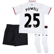 Manchester United Away Kit 2012/13 - Little Boys with Powell 25 printing