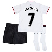 Manchester United Away Kit 2012/13 - Little Boys with Valencia 7 printing