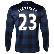 Manchester United Away Shirt 2013/14 - Long Sleeved - Kids with Cleverley 23 printing