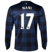 Manchester United Away Shirt 2013/14 - Long Sleeved - Kids with Nani 17 printing