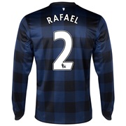 Manchester United Away Shirt 2013/14 - Long Sleeved - Kids with Rafael 2 printing