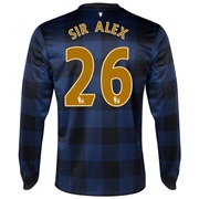 Manchester United Away Shirt 2013/14 - Long Sleeved - Kids with Sir Alex 26 printing