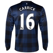 Manchester United Away Shirt 2013/14 - Long Sleeved with Carrick 16 printing