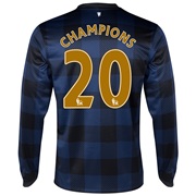 Manchester United Away Shirt 2013/14 - Long Sleeved with Champions 20 printing