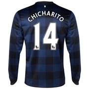 Manchester United Away Shirt 2013/14 - Long Sleeved with Chicharito 14 printing