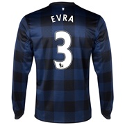 Manchester United Away Shirt 2013/14 - Long Sleeved with Evra 3 printing