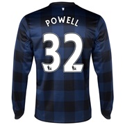 Manchester United Away Shirt 2013/14 - Long Sleeved with Powell 32 printing