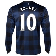 Manchester United Away Shirt 2013/14 - Long Sleeved with Rooney 10 printing