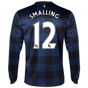 Manchester United Away Shirt 2013/14 - Long Sleeved with Smalling 12 printing