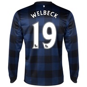 Manchester United Away Shirt 2013/14 - Long Sleeved with Welbeck 19 printing