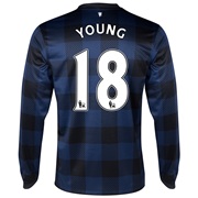 Manchester United Away Shirt 2013/14 - Long Sleeved with Young 18 printing