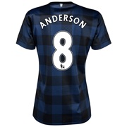 Manchester United Away Shirt 2013/14 - Womens with Anderson 8 printing