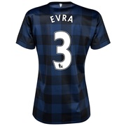 Manchester United Away Shirt 2013/14 - Womens with Evra 3 printing