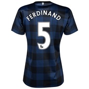 Manchester United Away Shirt 2013/14 - Womens with Ferdinand 5 printing