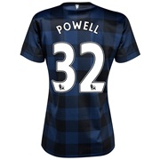 Manchester United Away Shirt 2013/14 - Womens with Powell 32 printing