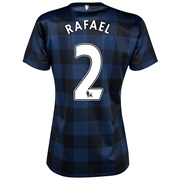 Manchester United Away Shirt 2013/14 - Womens with Rafael 2 printing