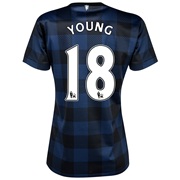 Manchester United Away Shirt 2013/14 - Womens with Young 18 printing