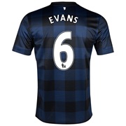 Manchester United Away Shirt 2013/14 with Evans 6 printing