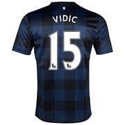 Manchester United Away Shirt 2013/14 with Vidic 15 printing