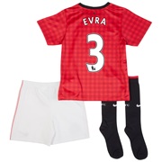 Manchester United Home Kit 2012/13 - Little Boys with Evra 3 printing