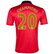 Manchester United Home Shirt 2013/14 - Kids with Champions 20 printing