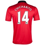 Manchester United Home Shirt 2013/14 - Kids with Chicharito 14 printing
