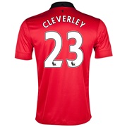 Manchester United Home Shirt 2013/14 - Kids with Cleverley 23 printing