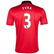 Manchester United Home Shirt 2013/14 - Kids with Evra 3 printing