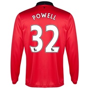Manchester United Home Shirt 2013/14 - Long Sleeved - Kids with Powell 32 printing