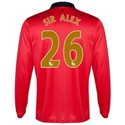Manchester United Home Shirt 2013/14 - Long Sleeved with Sir Alex 26 printing