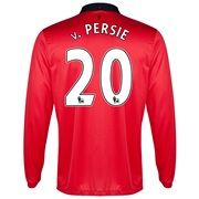 Manchester United Home Shirt 2013/14 - Long Sleeved with v.Persie 20 printing