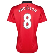 Manchester United Home Shirt 2013/14 - Womens with Anderson 8 printing