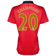 Manchester United Home Shirt 2013/14 - Womens with Champions 20 printing