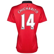 Manchester United Home Shirt 2013/14 - Womens with Chicharito 14 printing
